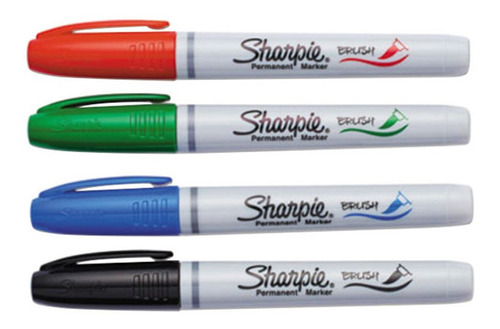Sharpie: Blister Marcadores Brush X4 Colores Basicos