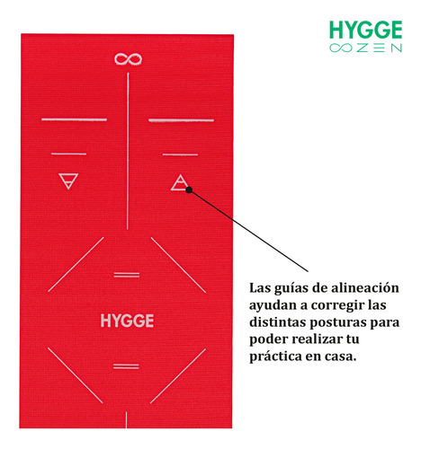 Imagen 4 de 10 de Colchoneta Yoga Mat Lineas Guia De Posicion Pvc 6mm + Correa