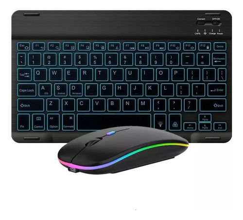 Teclado Y Mouse Bluetooth Rgb  Para Android ,pc,tablet