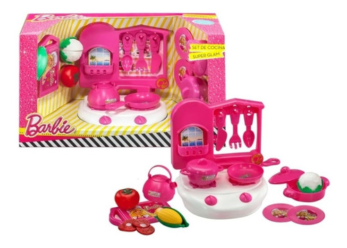 Juego De Cocina Con Anafe Repisa Barbie 423