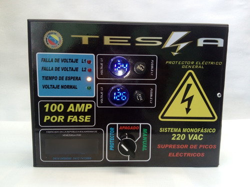 Protector Electrico General Tesla (220vac) 100 Amp Por Fase