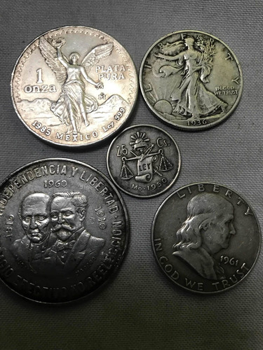 Cuatro Monedas De Plata Antigias