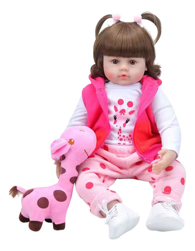 Muñeca De Silicona 55cm Bebé Reborn Realista Con Accesorios