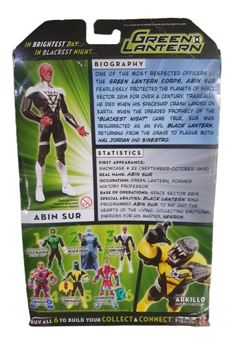Mattel Black Lantern: Abin Sur Dc Universe Classics Wave 1