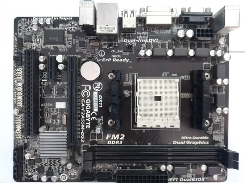 Placa Socket Fm2 Ga-f2a55m-ds2 Gigabyte ------- A10/a8/a6/a4 (Usado)