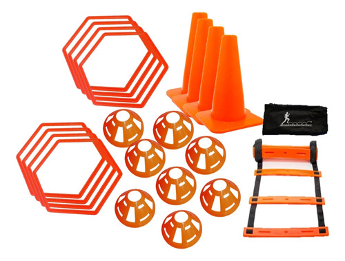  Hexágonos, Conos 30 Cm Escalera Kit Entrenamiento Deportivo