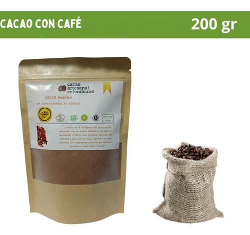 Cacao En Polvo Premium Con Café - g a $74