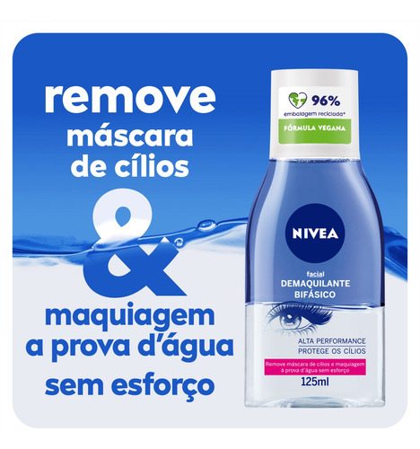 Imagem 5 de 10 de Demaquilante Bifásico Facial Nivea 125ml