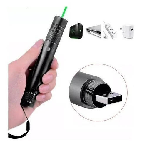Imagen 1 de 5 de Láser B303 Verde Con Caleidoscopio, Carga Usb, 200mw Reales!