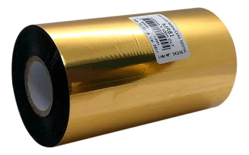 CINTA CERA PLATA-DORADO 110MM X 300 MT