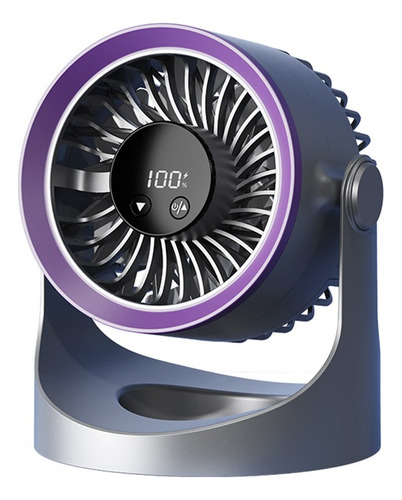 Mini Ventilador Eléctrico De Escritorio Con Usb Y Pantalla