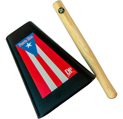 Dp Music Puerto Rico Flag 8 Inch Metal Cow Bell Noise Maker 