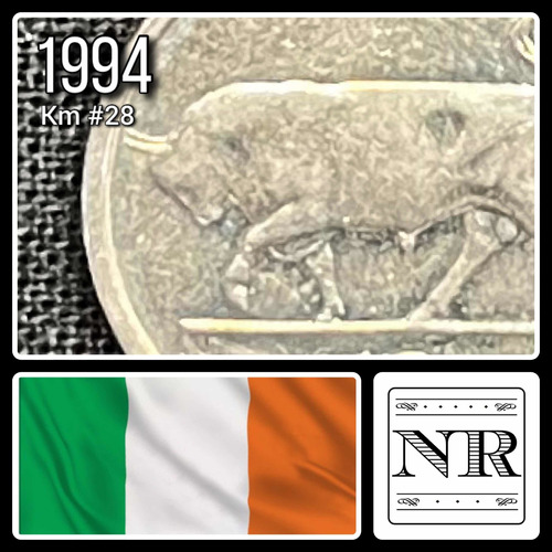 Irlanda - 5 Pingin - Año 1994 - Km #28 - Toro