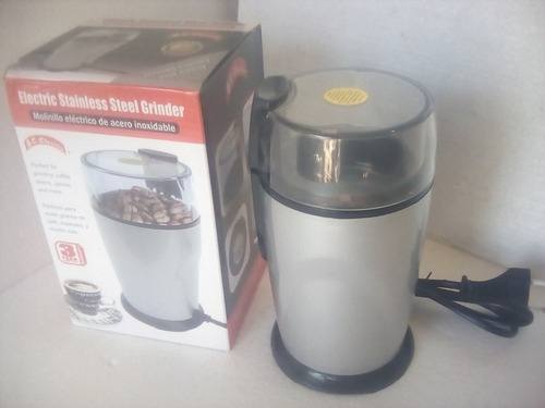 Molinillo De Café Inox Eléctrico Con Pulsador Motor 130 Wats