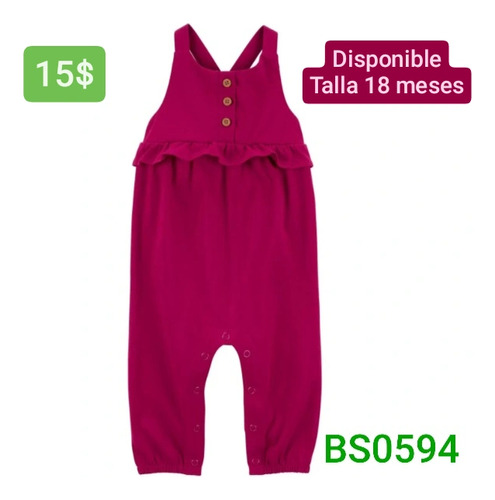 Romper Para Niña Talla 18 Meses Bs0594