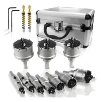 Comprar 10 Brocas Sacabocado P\u002Fmetal Duro Carburo Tungsteno 16-53 Mm