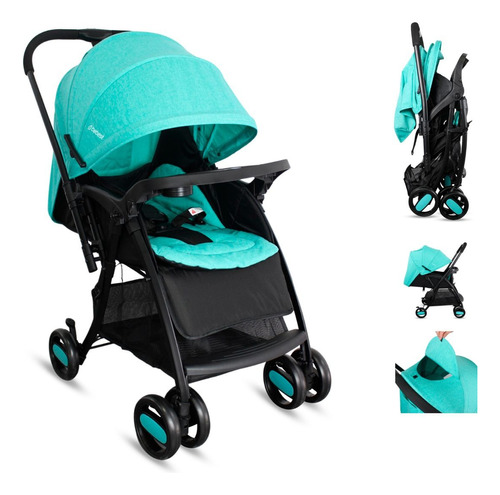 Coche Bebe Reversible+ Paseador Bebesit Color Celeste