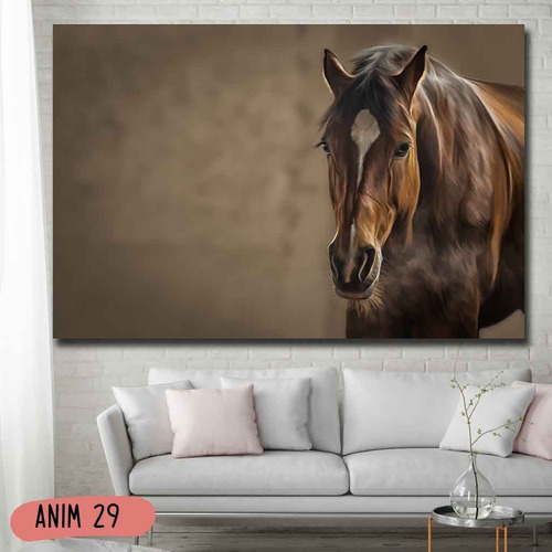Imagen 4 de 10 de Cuadro Caballos Animales 120x70 Otros Diseños Tela Canvas