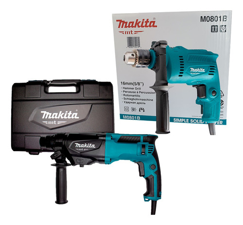 Kit Makita Rotomartillos Mt M8701b 800w Y M0801b 500w