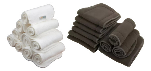 6 Absorbentes (3 Microfibra Y 3 Bambú Charcoal) Alva Baby
