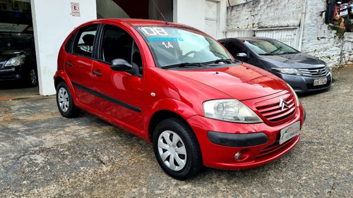Citroen C 3 Glx 1.4 Completo - Ano 2008 - Flex - Vermelho