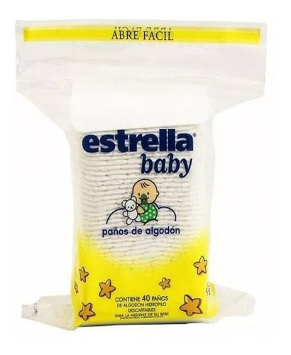 Toallas húmedas Estrella Baby en bolsa 40 u