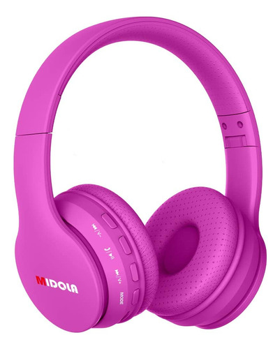 Audífonos Bluetooth Midola | Aux De 3,5 Mm | Rosa/rojo