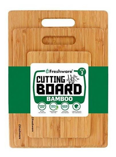 Tablas De Cortar Para Cocina [bambu, Juego De 3] Tabla De Co