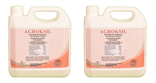 Agroksil Fertilizante Orgánico (caja X 2 Galones 4l)