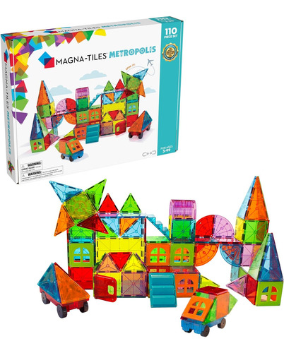 Juego De Construccion Magnetico Magna-tiles Metropolis X110