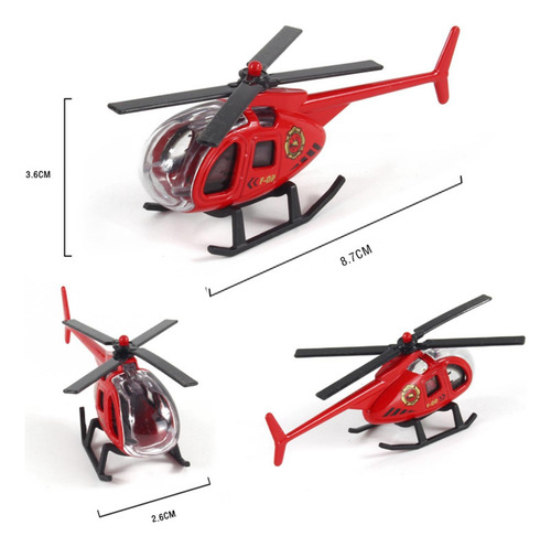 2 Conjunto De Helicópteros De Metal Para Niños Y 2 Piezas