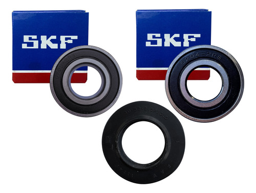 Kit Rulemanes Skf Y Reten 6204 6205 Drean Blue 8.12