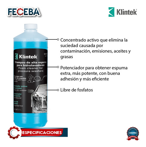 Shampoo Alta Espuma Para Hidrolavadora, 1 L 56153