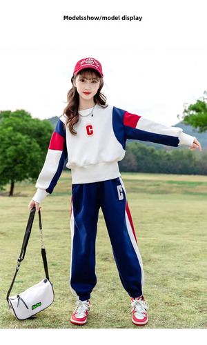 Conjunto De Ropa Deportiva De Moda Para Niñas De Manga Larga