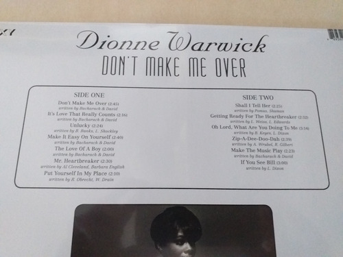 Vinilo Dionne Warwick - Don't Make Me Over