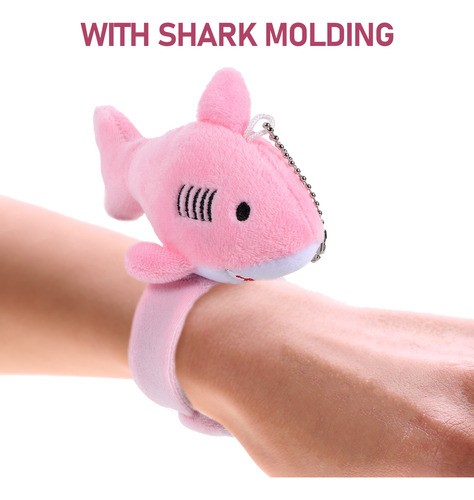 Pulsera De Peluche Con Forma De Tiburón De Peluche, 2 Unidad