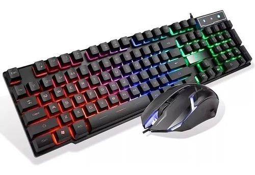 Teclado Y Mouse Cmk-188 Con Cable Gamer Con Luz