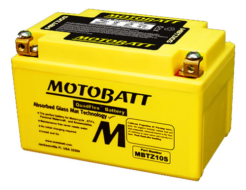 Motobatt Mbtz10s 8,6a Kawasaki H2 Zx10 Zx10r Z650 Ninja 650 