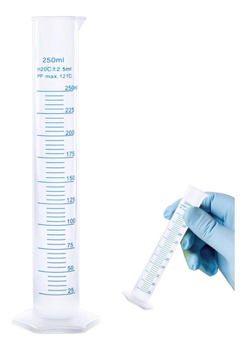 Probeta De Plástico Graduada De 250 Ml, Hidrómetro Con