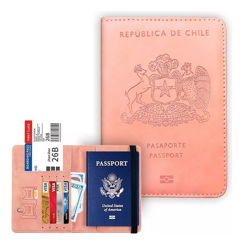 Porta Pasaporte Mujer Documento De Viaje Travel Wallet /rfid