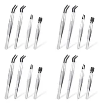 Comprar Juego De Pinzas De 16 Piezas Con Puntas De Goma, Pinzas Reve