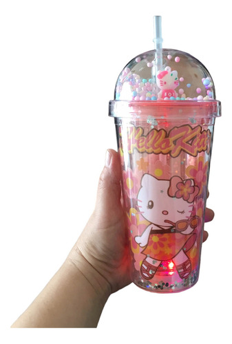 Vaso Hello Kitty Y Sus Amigos 500 Ml Con Luz Led