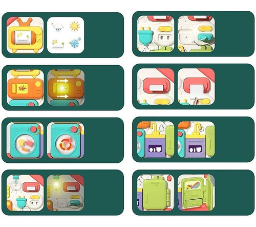 Juego De Mesa Interactivo Montessori Con Juguetes Para Verde