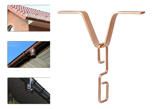 6 Elegante Colgador De Gancho En Forma De V Para Color Cobre
