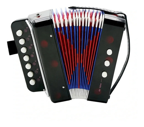 Mini Acordeon Para Niños Educativo Principiantes Negro