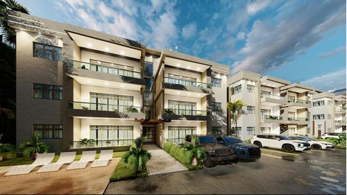 Apartamento En Venta En Punta Cana, 2 Habitaciones Jardín Y 