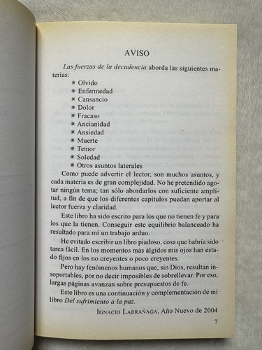 Las Fuerzas De La Decadencia. Ignacio Larrañaga. San Pablo (Usado)