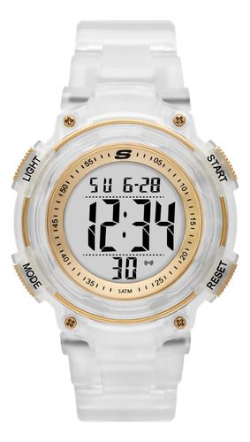 Reloj Hombre Skechers Sr1176 De Poliuretano Transparente Fondo Pantalla Positiva