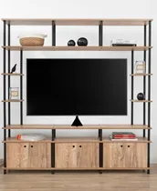 Comprar Rack Tv 50 Pulgadas Estilo Industrial Hierro Y Madera