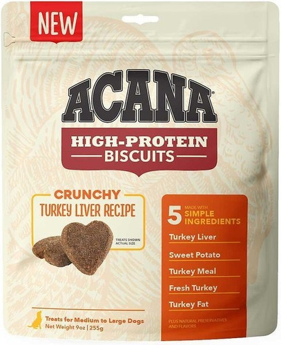 10 Piezas De Acana  High-protein Biscuits Grain-free Turkey